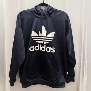 Adidas Navy Blue Hoodie with White Logo